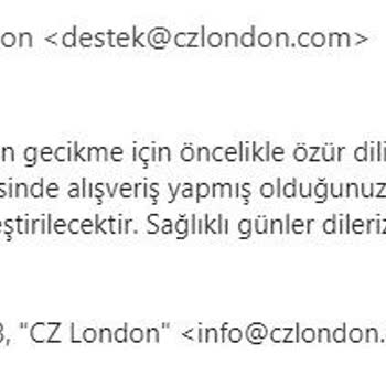 CZ London Çevrimiçi Mağazadan İade Sürecinde Yaşanan Sorunlar