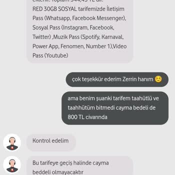 Vodafone Haksız Yere Cayma Bedeli