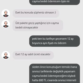 Vodafone Haksız Yere Cayma Bedeli