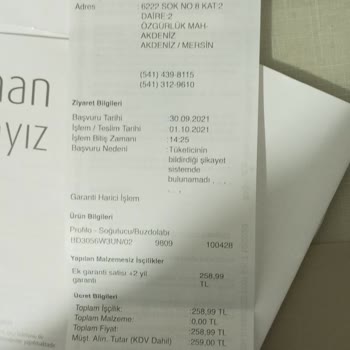 Profilo Buzdolabı Kapaklarındaki Paslanma Ve Servis Hizmeti Şikayeti