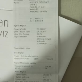 Profilo Buzdolabı Kapaklarındaki Paslanma Ve Servis Hizmeti Şikayeti