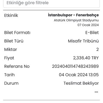 Passolig Ödeme Hatası Veriyor