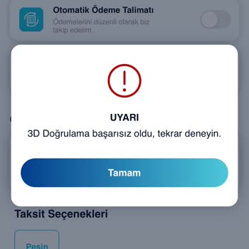 Turkcell Paycell Kart 3D Doğrulama Hatası