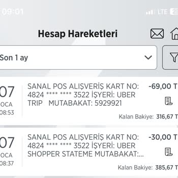 Uber Uygulamasında Habersiz Para Çekme Sorunu