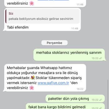 Qafiye Prive Sipariş Edilen Şalların Gönderilmemesi Üzerine Şikayet