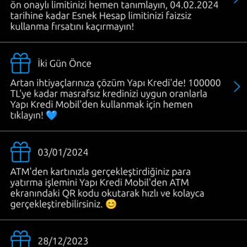 Yapı Kredi Bankası Aldatmaya Yönelik Mesajlar