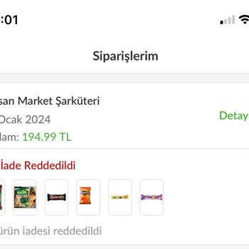 Trendyol Hızlı Market Trendyol Ürünleri Teslim Etmedi İade Yapmıyor