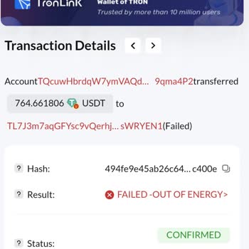 Tronlink USDT Çekim Hatası
