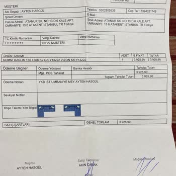 Yataş Baza Başlığı İade Talebi