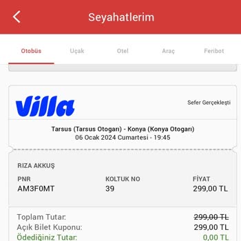 Villa Seyahat Tartılmadan Alınan Haksız Bagaj Ücreti