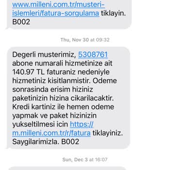 Millenicom İnternet Hizmetleri, İptal