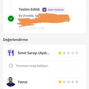 Getir Siparişimi Teslim Etmedi. Ücret İadem Yapılmadı