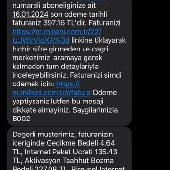 Millenicom İnternete Taahhüt Bozma Bedeli Yansıttı!
