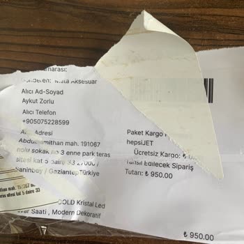 MetaQuartz Aksesuar Eksik Ürün Gönderimi