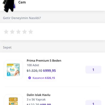 Getir Büyük Ürün Teslim Etmiyor!