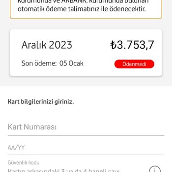 Vodafone Yanımda Almadığım Ürünü Faturama Yansıtıyor