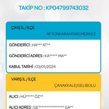 Adrese Götürülmeyen PTT Kargo Gönderisi