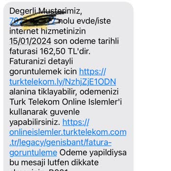Türk Telekom Fatura Sürprizi Ve Sözünde Durmayan İletişim