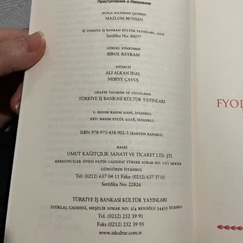 İş Bankası Kültür Yayınları Eksik Sayfalarla Suç Ve Ceza Deneyimi