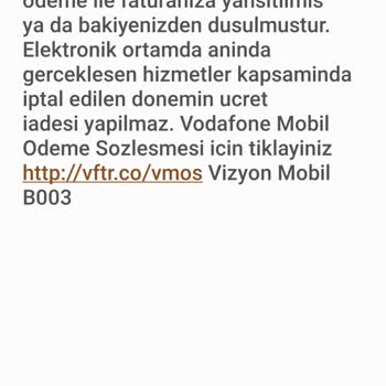 Vodafone Mobil Ödeme Bir Şey Yapmadığım Halde Faturama Para Yansıdı