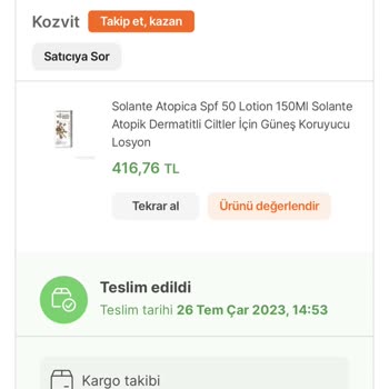 Hepsiburada Bozulan Solante Güneş Kremi