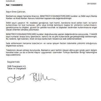 QNB Finansbank Güvenlik Politikası Güvenliğimi Sağlamadı