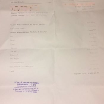 EasyCep Satış Sonrası Ödemenin Yapılmaması