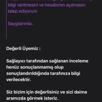 Tarafbet İncelemeye Alınan Hesap