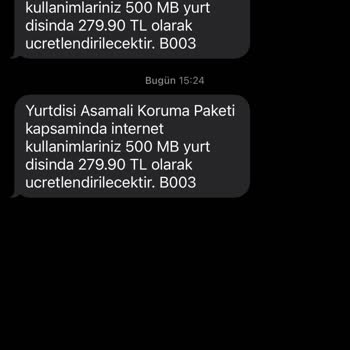 Vodafone Yurt Dışı Paket Sorunu