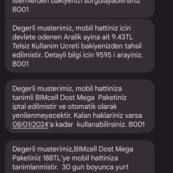 Bimcell Hediye Yükleme Şikayeti