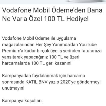 Vodafone Pay Her Şey Yanımda Kampanyaların İadelerini Yapmıyor