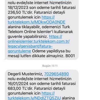 Türk Telekom Bilgilendirme Yapılmadan Tahsil Edilmeye Çalıştıkları İnternet Ücreti!