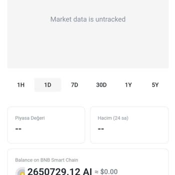 Binance Web3 Cüzdan İle Aldığım Aİ Coin İle İşlem Yapılmıyor