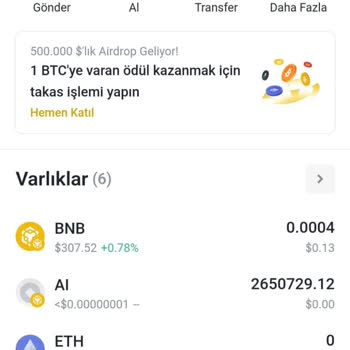 Binance Web3 Cüzdan İle Aldığım Aİ Coin İle İşlem Yapılmıyor