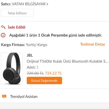 Vatan Bilgisayar İade İstemediğim Halde İade Aldı