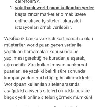 VakıfBank World Puan Kullanamıyorum!