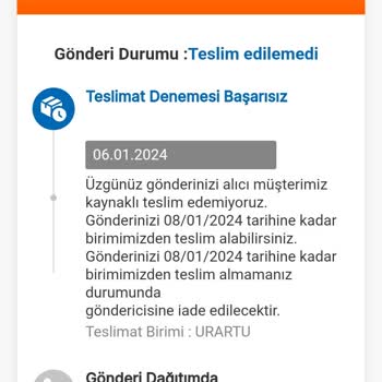 MNG Kargo Ürünümü Teslim Etmediler