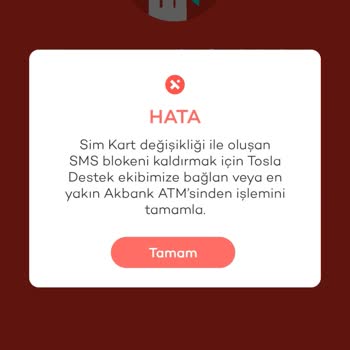 Tosla Sim Kart Bloke Erişim Engeli