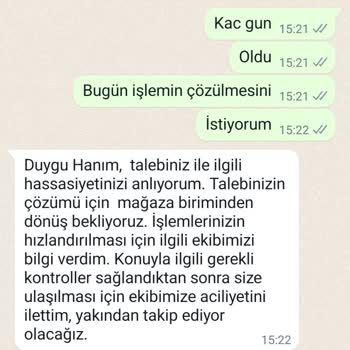 A101 İade Yapmaması Ve İlgilenmemesi