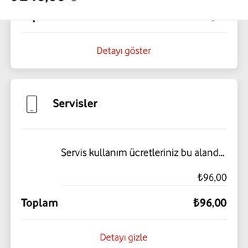 Vodafone Ek Kullanım Ücreti