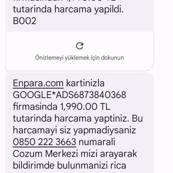 Google Kredi Kartımdan İzinsiz Harcama Şoku!