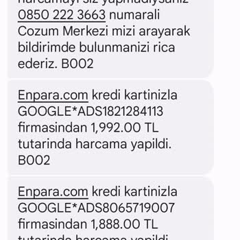 Google Kredi Kartımdan İzinsiz Harcama Şoku!
