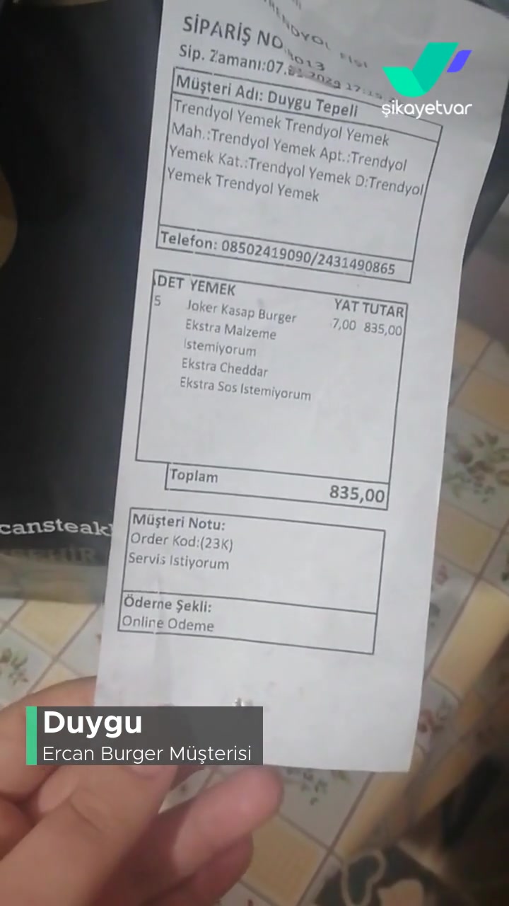 Ercan Burger Fiyaskosu, Fişler Karışmış videonun kapak resmi