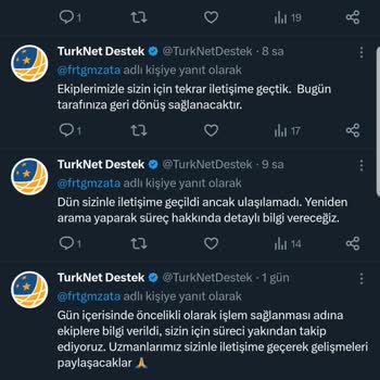 TurkNet Arıza Ve Yönlendirilemeyen Servis...