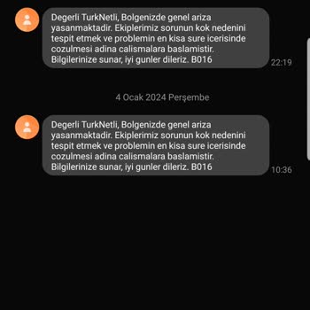 TurkNet Arıza Ve Yönlendirilemeyen Servis...