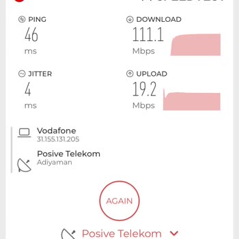 Vodafone Net Ping Değeri