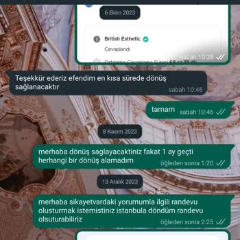 British Esthetic British Estetik Telafi İşlem Aldatmacası