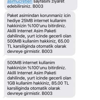 Vodafone Otomatik İnternet Paketi Alması