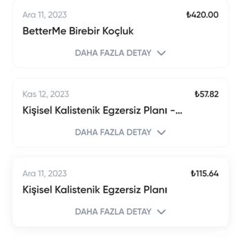 Betterme Ücret İadesi Talebi