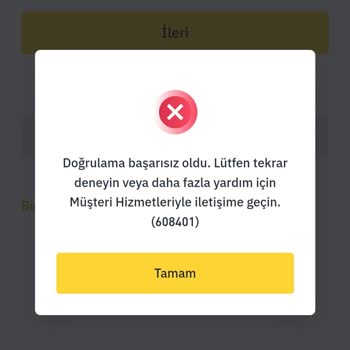 Binance E Postayı Kabul Etmiyor